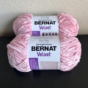 Bernat Velvet Yarn in Quiet Pink